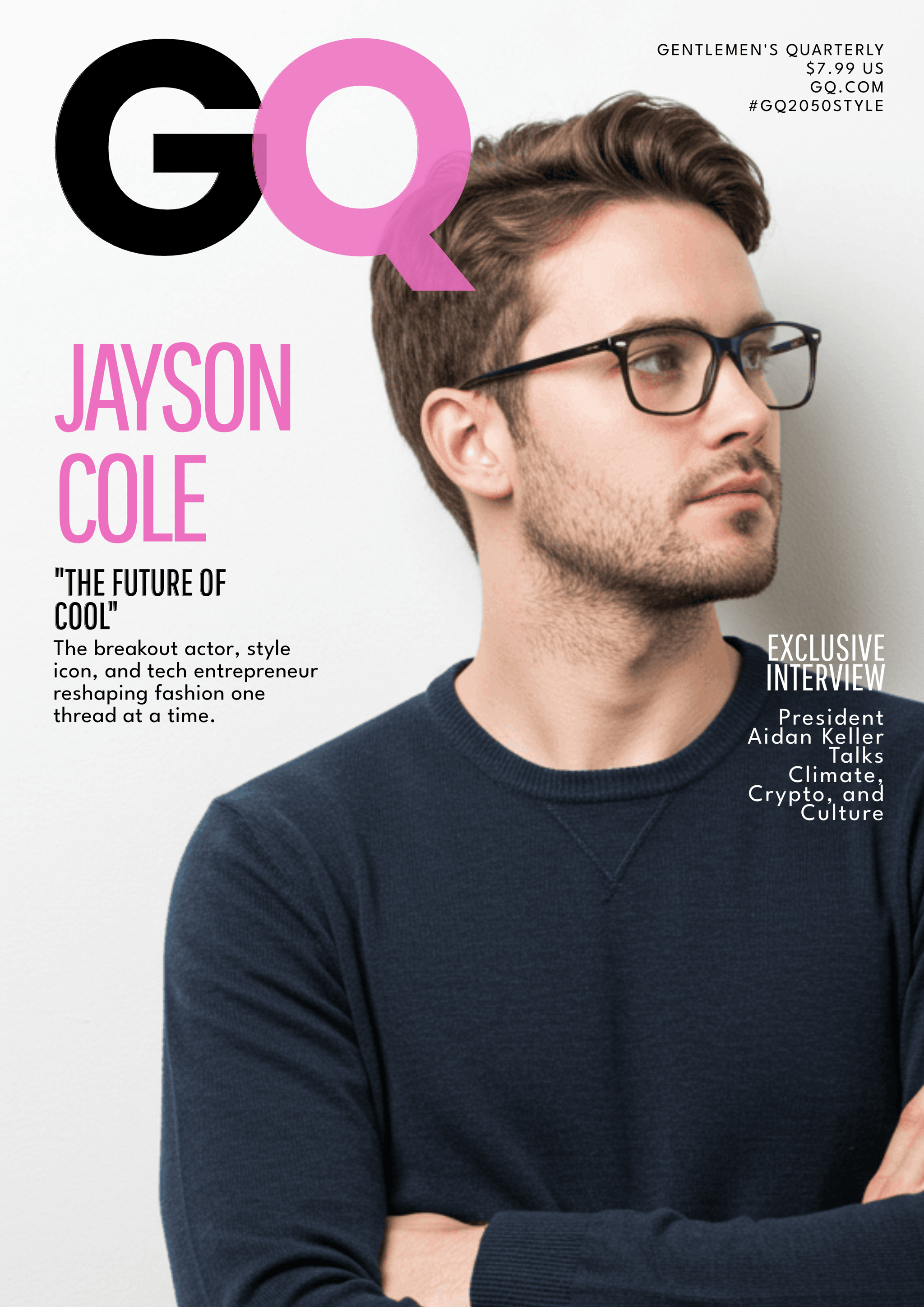 GQ Friend Gift magazine cover template